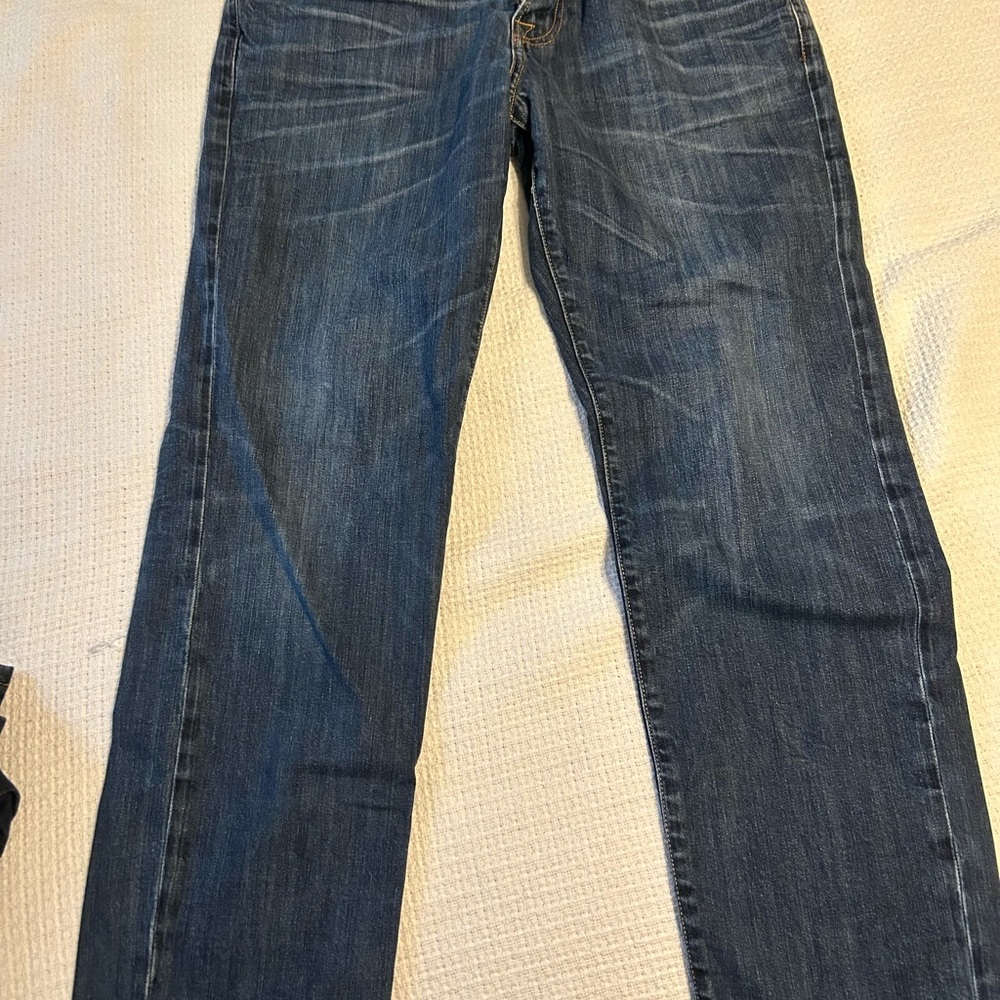 Mens Lucky Brand Blue 221 Original Straight Jeans Classic Style
